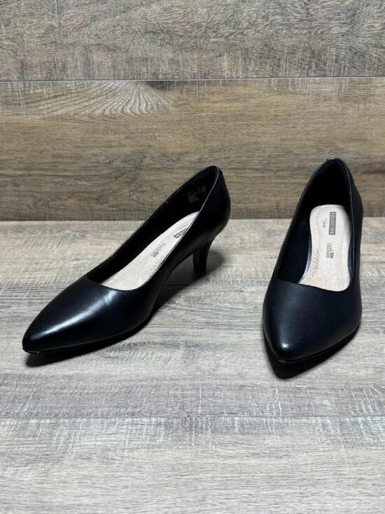 Clarks Shoes - Clarks Linvale Jerica Black Leather Pumps Women's Size 7.5